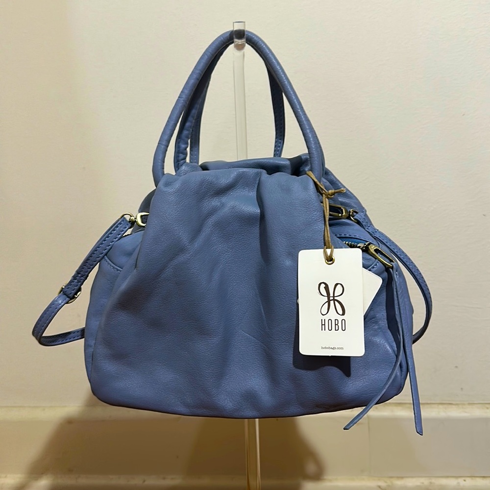 HOBO Soft Blue Gathered Leather Bag